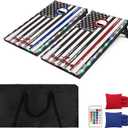 LED Cornhole Set, 3 x 2ft / 4 x2 ft Cornhole Board Game Set, Corn Hole Outdoor Game, Multi-Design with Light-Up Border, 8 Bean Bags, Carrying Case for Backyard, Beach, Lawn