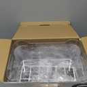 12 PACK Multi-Use Clear Plastic Storage Bins for Organizing w/ Labels - Home, Kitchen, Bathroom, Office, Pantry Cabinet Shelf Organizer Bins - SOHO Collection, RV, Fridge Organization Containers (Medium)