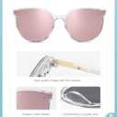 SOJOS Sunglasses Womens Trendy 2025 Classic Round Retro Vintage Shades Large Frame Sunnies SJ2067 (Clear)