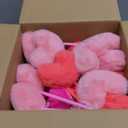 Zhanmai 48 Pcs Valentine's Day Heart Shape Pom Pom Ballpoint Pens Colorful Fluffy Ball Pen Bulk for Teacher Women Office Party Supplies Wedding Gift