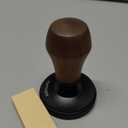 Normcore 58.5mm Coffee Tamper V4.1 with Click Sound Feedback, Espresso Spring Loaded Tamper with Titanium PVD Coating Ripple Base, Genuine American Walnut Handle with Silicone Stand