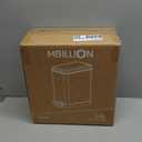 Mbillion Bathroom Trash Can with Lid Slim Stainless Steel Small Bathroom Garbage Can 10 Liter, 2.6 Gallon Soft Close, Step Pedal, Slim Wastebasket for Toilet, Office, Bedroom, White