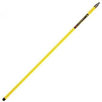 Structron 60241 SS60 Fiberglass Handle with Metal Threaded Tip, 1" x 60" Straight, Yellow