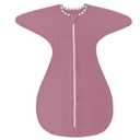 ZIGJOY Shark-Fin Transition Swaddle - 0.5 Tog Rayon Made from Bamboo Sleep Sack 6-9 Months Transitional Swaddle Sack Wearable Blanket Baby with 2-Way Zipper, Purple, Large