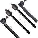 SCITOO 4pcs Front Suspension Kit Inner Tie Rod End Outer Tie Rod End Fit 2007-2012 For Lexus ES350 2005-2012 For Toyota Avalon 2007-2011 For Toyota Camry