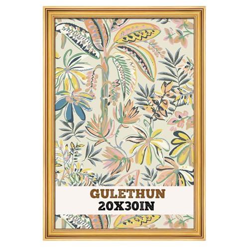 GULETHUN 20x30 Frame, Transitional Modern Design Picture Frames, 20 by 30 Rustic Poster Frame for Home Decor, Gold Vintage Photo Frames, Horizontal or Vertical Display, Choose Size & Color
