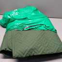 EXQ Home Quilt Set Full Quilts Queen Size Olive Green 3 Piece,Lightweight Soft Coverlet Modern Style Squares Pattern Bedspread Set (1 Quilt,2 Pillow Shams)