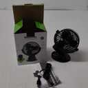 Holmes 4” USB Rechargeable Clip Fan – 3 Speeds, 360° Head Tilt, Portable, 5-Hour Battery, Black