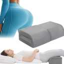 HOMBYS Foldable BBL Pillow After Surgery, Large Size Brazilian Butt Lift Pillow with Carry Handle, BBL Sleeping Pillow for Sitting Driving Office(Gray)