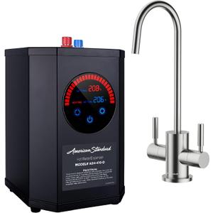 American Standard ASH-410 Digital Hot Water Dispenser, Includes Brushed Nickel Dual Handle Faucet 1500 Watts, 110v