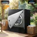 Waterproof Washer and Dryer Covers with Durable Zipper 27"W X 33"D X 39"H Large Heavy Duty Washing Machine Cover for Top Load & Outside Use, Black