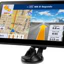 7'' GPS Navigator for Car Truck RV - Touchscreen Navigation System, 2025 North America Maps Free Lifetime Updates, Turn-by-Turn Voice Guidance, Speed & Red Light Warning, GPS Navigation for All Cars (Blue)