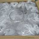 40 Pack Plastic Ribbed Wine Glasses, 14Oz Origami Disposable Wine Glasses Unbreakable Clear Plastic Cocktail Glasses Recyclable Shatterproof Reusable Wine Cups (14oz 40pack)