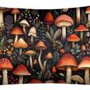 1Pack Microfiber Pillow Case,Floral Print Pattern Pillow Cover with Hidden Zipper,Soft Breathable,Standard Size 20"X 26" Pillow case(20-Mushroom)