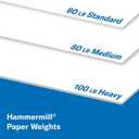 Hammermill Cardstock, Premium Color Copy, 80 lb, 8.5 x 11 - 1 Pack (250 Sheets) - 100 Bright, Made in the USA Card Stock, 120023R, White