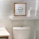 3 x Hello Sweet Cheeks Bathroom Sign Framed 12x12 Inch - Hey Sweet, Wooden Bathroom Signs Farmhouse Sign Hello Sweet Cheeks Bathroom Decor Bath Sign Rustic