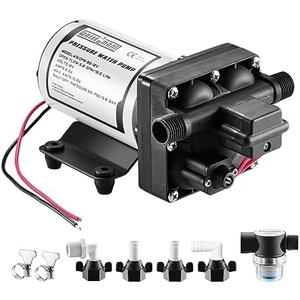 WASSERMANN RV Water Pump 12V DC, Self Priming Diaphragm 5.0 GPM 55 PSI, Water Pressure Pump with Pressure Switch, for RV Marine Yacht Lawn Garden