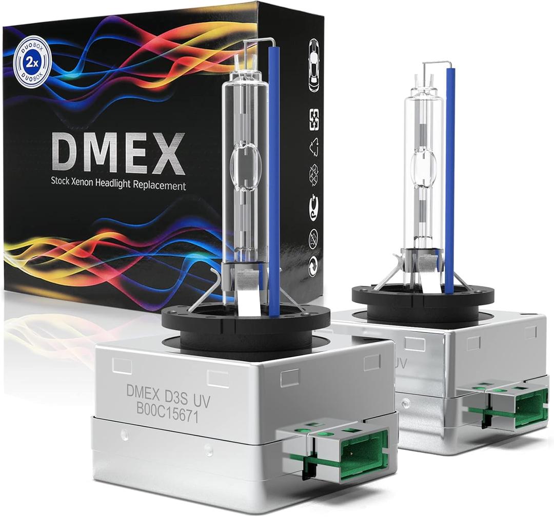 DMEX D3S HID Headlight Bulbs Xenon 8000K White Blue 35W Replacement 66340 42403 42302 Headlamp - Pack of 2, (Not fit Halogen Headlight Assembly)
