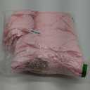 Pink Ruffle Duvet Cover Queen Size, 3PCS Soft Washed Microfiber Vintage French Country Duvet Cover Set for Queen Bed, Pink, 90x90 in