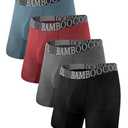 BAMBOO COOL Men's Ultra Breathable Underwear Mesh Boxer Briefs With Fly, Soft Waistband,No Ride Up,Multipack L