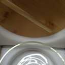 Peohud Glass Trifle Bowl, 8 Inch Clear Salad Bowl with Bamboo Lid, 85 Oz Large Dessert Serving Container for Party, Salad, Fruit, Ice Cream, Cake, Microwave Dishwasher Safe