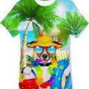 Kids Funny Graphic Polyester Colorful T Shirt for Boys Girls Size 4-14 (8-9 Years)