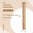 Golf Club Shipping Box 4x4x40 Inch, 10 PCS Tall Corrugated Cardboard Boxes, Long Storage Box for Shipping Packaging Moving Mailing