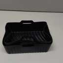 KICHOUSE 2pcs Reusable Silicone Inserts for Air Fryer Baking Nonstick Liners for Oven (Black)