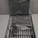 Laveshop Dish Drying Rack - Expandable Rack, Large Capacity Dish Drainer for Kitchen Counter, Rust-Proof with Utensil Holder, Black