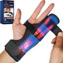 FEATOL Boxer Finger Splint Metacarpal Splint Brace, Adjustable Pinky Hand Brace For Women Men, Pain Relief For Boxer Fractures, Broken Ring Finger, Tendonitis(Left Hand -Black, Small)