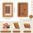 Novabright 4 Pack Wooden Picture Frame 2.5x3.5 with Mat for 2x3 Photos, Solid Teak Wood Small Picture Frames, Tabletop and Wall Mount Display