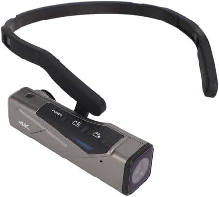 Head Mounted Video Camera, 4K Video Camera with APP, Built in 2 Axis Video Stabilizer, Support 20MP Photos, Hands Wearable Camera for Vlogging