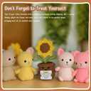 Handmade Crochet Sunflower Emotional Support Doll  Gift for Friends, Family, Women, Teachers, Sons, Daughters, Coworkers Ideal for Birthdays, Christmas, Potted Flower, Cute Desk Decor Positive Vibes