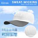 IGtrek Lightweight&Breathable&4-Way Stretch Running Visor hat for Women Men, Portable Sunproof Cool Sports hat for Spring Summer (Blue)