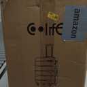 Coolife Luggage PC+ABS Hardshell Suitcase with TSA Lock, Spinner Checked Lightweight (Teal, 24in)