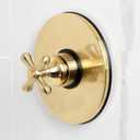 Kingston Brass KB6337AXSO Restoration Single-Handle Pressure Balanced Shower Faucet, Brushed Brass