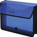 Lion Expand-N-File Poly Expanding Wallet, Letter (9-1/2 inch x 12 inch), 3 inch Gusset, Transparent Blue, 1 Wallet (48160-BL)