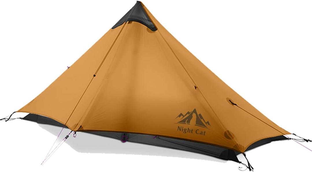 Night Cat Ultralight Tent 1 Person for Professional Backpacker Hiker 2 LBS Only Lanshan Backpacking Bivvy Ground Tent Heavy Rain Waterproof Trekking Pole Not Included (Khaki) Night Cat Ultralight Tent 1 Person for Professional Backpacker Hiker 2 LBS Only Lanshan Backpacking Bivvy Ground Tent Heavy Rain Waterproof Trekking Pole Not Included (Khaki)