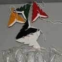 5PCS Flocked Paper Star Lantern with Lights - 12 inch Hanging 3D Christmas Paper Star Lampshade 7 Points Christmas Stars Lights Foldable for Xmas Wedding (7-pointed-velvet)