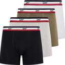 Lee Mens Underwear 4 Pack Boxers for Men Cotton Stretch Boxer Briefs (L)