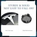 Black & Silver Car Wheel Center Cap Kit Compatible for Tesla 3 & Model Y  4 Hub Center Caps + 22 Lug Nut Covers