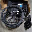 Medline Durable Steel Wheelchair with Flip-Back Desk-Length Arms, Elevated Leg Rests, 20-Inch Wide Seat, 300-Ib weight capacity, Black