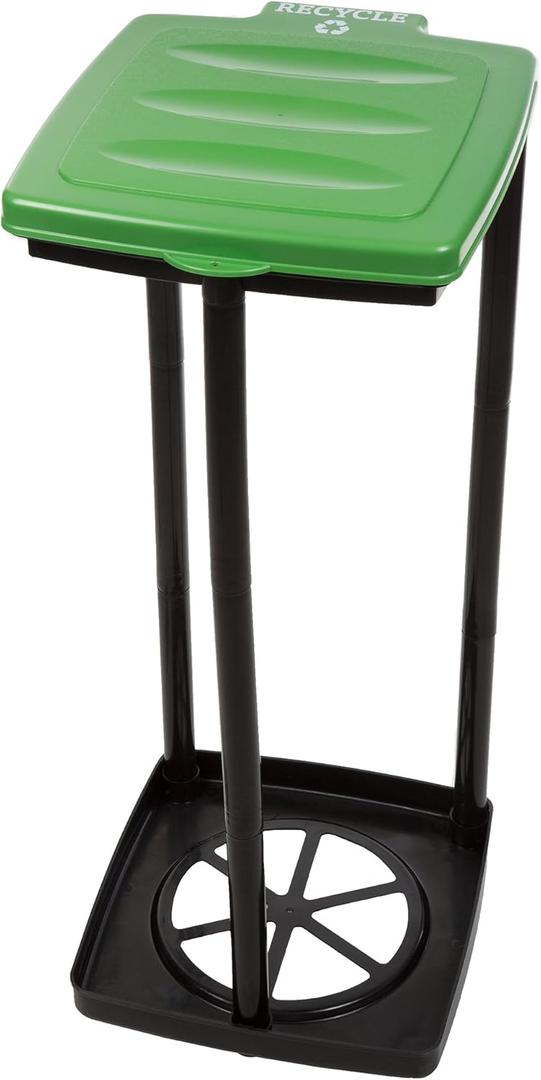 Portable Trash Bag Holder  Collapsible 13-Gallon Garbage Bin for Indoor/Outdoor Use, Camping, Recycling, and Parties  Durable Plastic Trash Can by Wakeman Outdoors (Green)