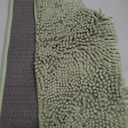 Smiry Luxury Chenille Toilet Rugs U-Shaped 20x20, Soft Absorbent Non-Slip Contour Bathroom Rugs for Toilet, Machine Washable Contoured Bath Mats, Sage Green