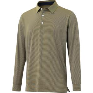 Mens Golf Shirts Long Sleeve Moisture Wicking Collared Work Business Casual Tennis Polo Shirts for Men (XXXL)