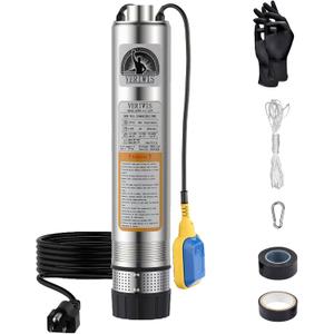 3/4HP Septic Tank Pump 4" Submersible Deep Well Pump