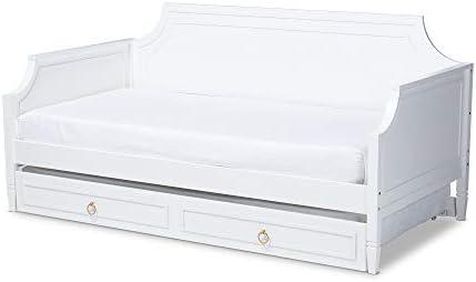   Baxton Studio Mariana Bed (Platform), Twin, White 