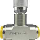 Hydraulic Flow Control Needle Valve 1/4 Inch Throttle Check Valve NPT 5800PSI Two Way For Hydraulic Oil Gas