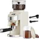 Gevi Conical Burr Coffee Grinder, Adjustable Burr Mill with 35 Precise Grind Settings, Anti-Static, Coffee Grinder Electric for Espresso/Drip/Percolator/French Press/American/Turkish Coffee Makers (Beige)