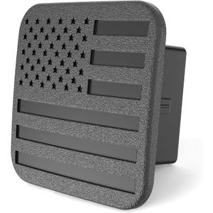 USA Black Flag Hitch Cover Plug (Fit 2" receivers) 2 Pack